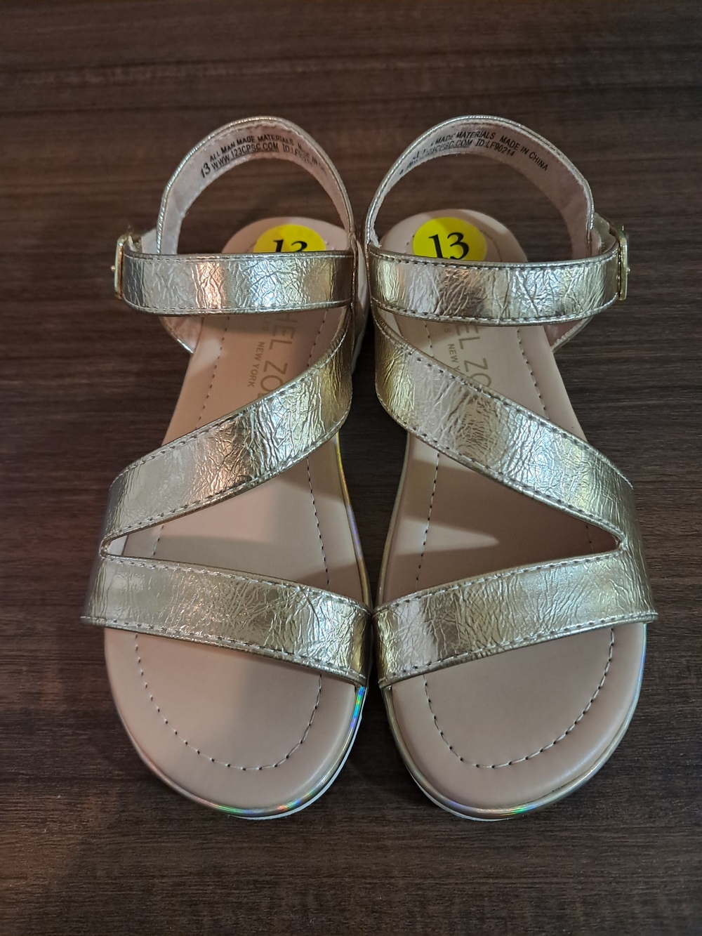Girls Metallic Gold Strappy Sandals -